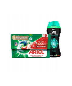 Ariel Pods Extra Power kapsle na praní 19 ks + Lenor Unstoppable Fresh 140g