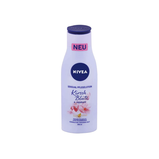NIVEA Tělové mléko Sensual s olejem Třešňový květ & jojobový olej 200 ml